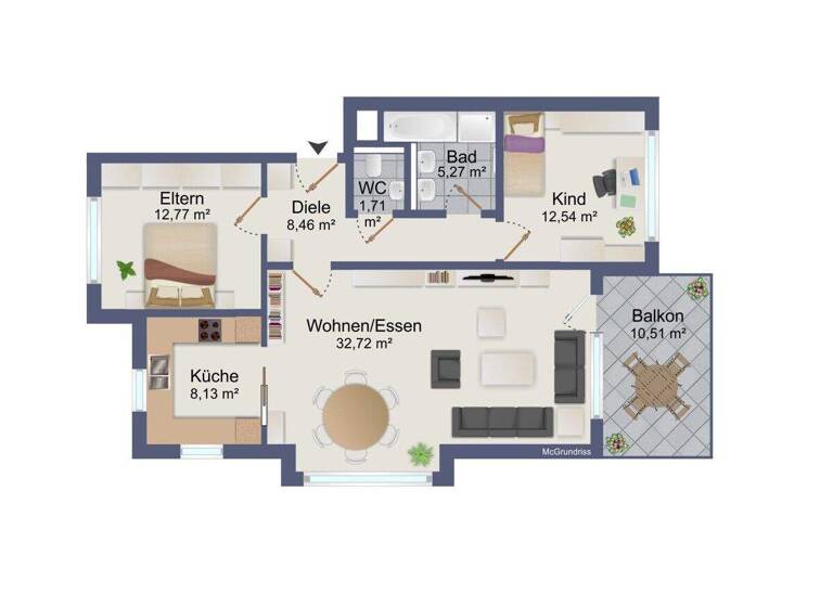 Wohnung zum Kauf 349.000 € 4 Zimmer 103 m² Friolzheim 71292