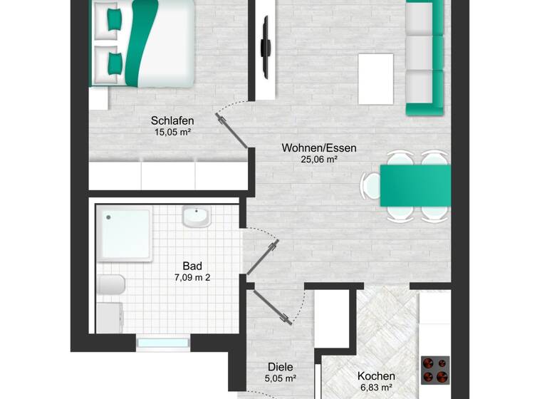 Wohnung zum Kauf 264.000 € 2 Zimmer 64 m²<br/>Wohnfläche 1.<br/>Geschoss Cortendorf Coburg 96450