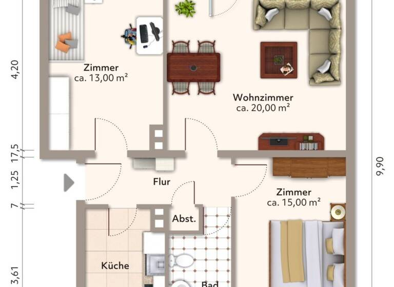 Wohnung zum Kauf 145.000 € 3 Zimmer 69 m² 1. Geschoss Stockelsdorf 23617