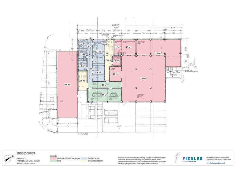 Lagerhalle zum Kauf provisionsfrei 1.800 m² Lagerfläche Im Grund 3 Eningen Eningen unter Achalm 72800