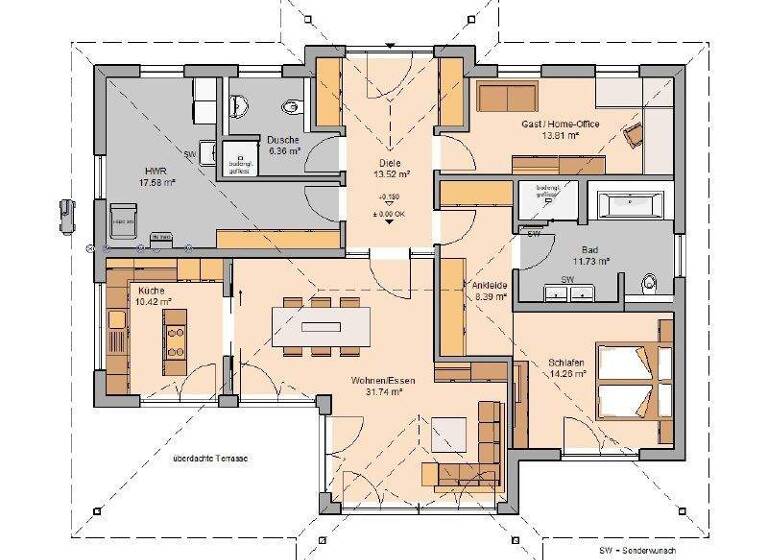 Bungalow zum Kauf provisionsfrei 582.900 € 3 Zimmer 128 m² 1.045 m² Grundstück Glösa-Draisdorf Chemnitz 09114