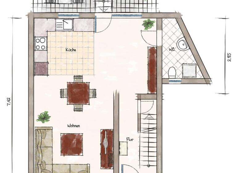Doppelhaushälfte zum Kauf 139.000 € 3 Zimmer 95 m² 447 m² Grundstück Suhl 98528
