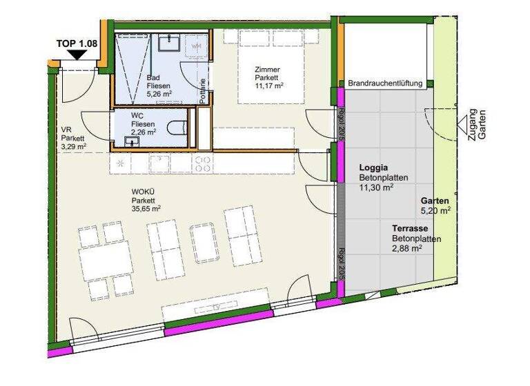 Wohnung zum Kauf - Erstbezug 359.000 € 2 Zimmer 57,6 m² EG Podersdorf am See 7141
