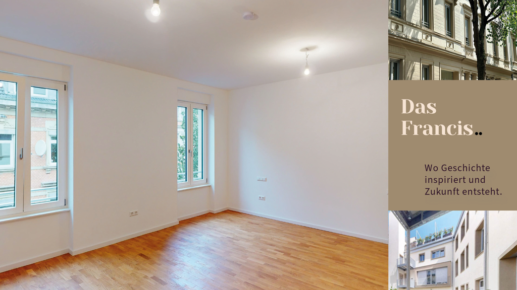 Wohnung zur Miete 1.745 € 3 Zimmer 106,2 m² 2. Geschoss Moningerstraße 9 Weststadt Karlsruhe 76135