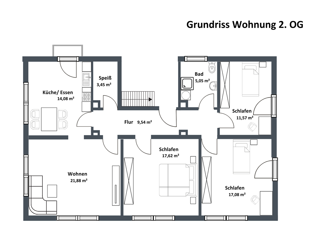 Wohnung zur Miete 1.000 € 4 Zimmer 100 m²<br/>Wohnfläche 2.<br/>Geschoss 01.04.2025<br/>Verfügbarkeit Deggendorf Deggendorf 94469