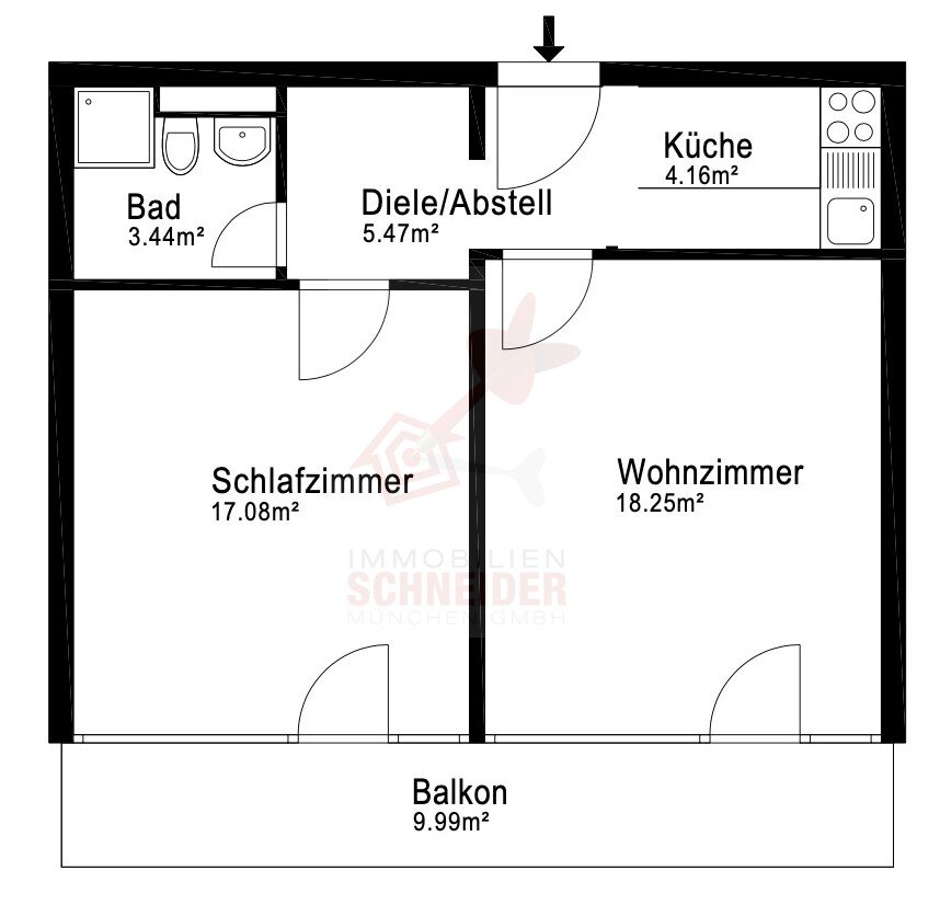 Wohnung zum Kauf 299.000 € 2 Zimmer 51,3 m²<br/>Wohnfläche 4.<br/>Geschoss Neuried Neuried 82061