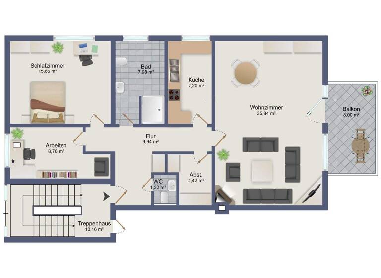 Wohnung zum Kauf 325.000 € 3 Zimmer 95,8 m² 1. Geschoss Griesheim 64347