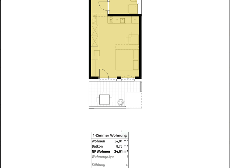 Studio zum Kauf - Erstbezug provisionsfrei 235.000 € 1 Zimmer 34 m² 4. Geschoss Wien 1220