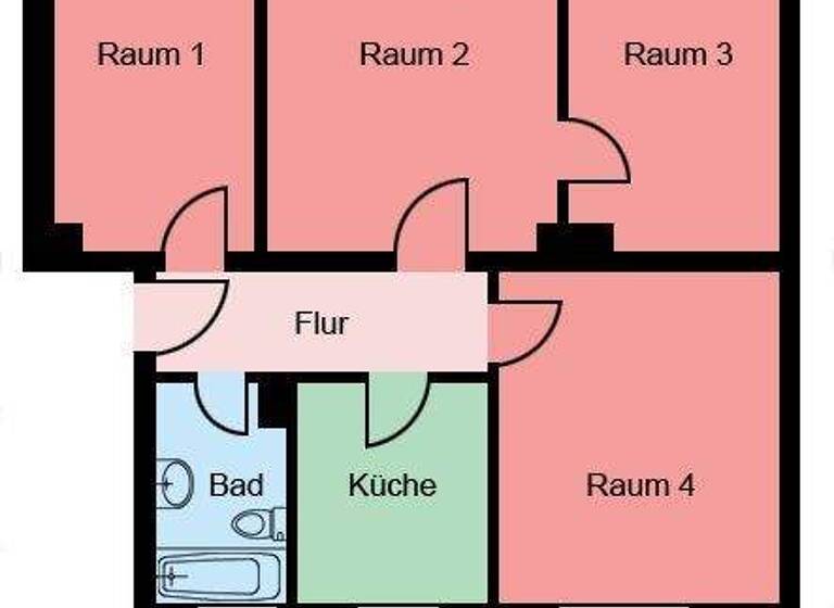 Wohnung zur Miete 499 € 4 Zimmer 66,9 m² 1. Geschoss Harkortstraße 34 Merklinde Castrop-Rauxel 44577