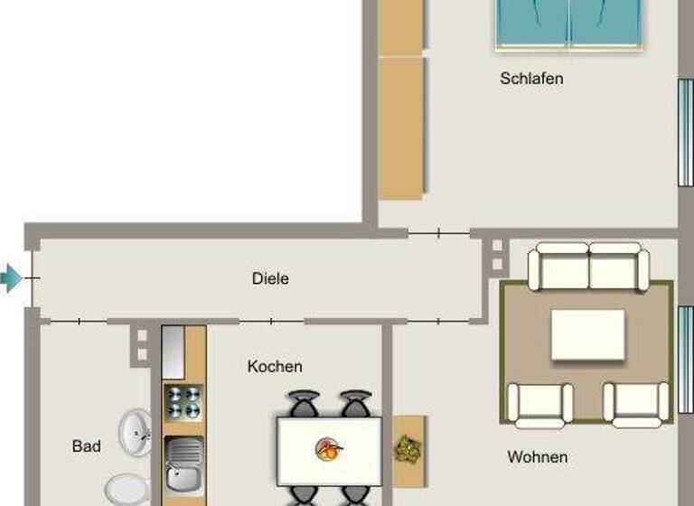 Wohnung zur Miete 527 € 2,5 Zimmer 56,6 m² 1. Geschoss frei ab 16.03.2026 Amselweg 11 Brambauer Lünen 44536