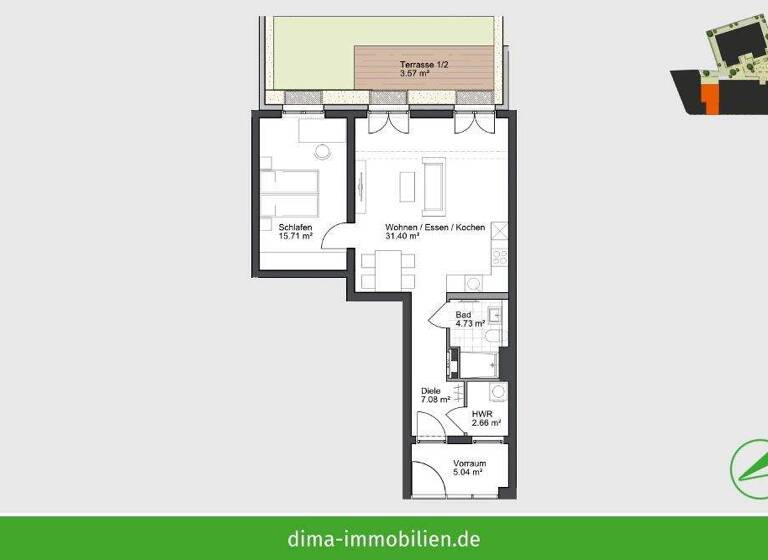 Wohnung zum Kauf - Erstbezug provisionsfrei 340.000 € 2 Zimmer 70,2 m² Geschoss EG/4 Dieskaustraße 27 27 Kleinzschocher Leipzig 04229