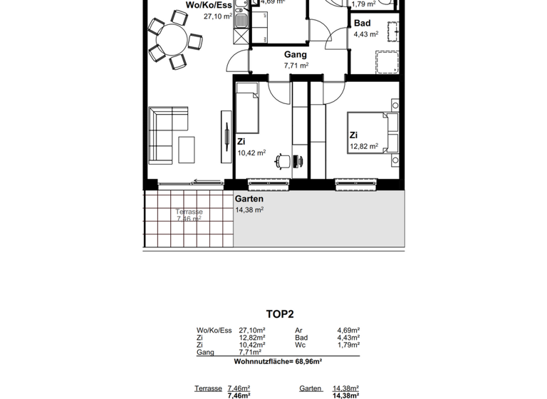 Wohnung zum Kauf 295.800 € 3 Zimmer 69 m² EG Mistelbach 2130
