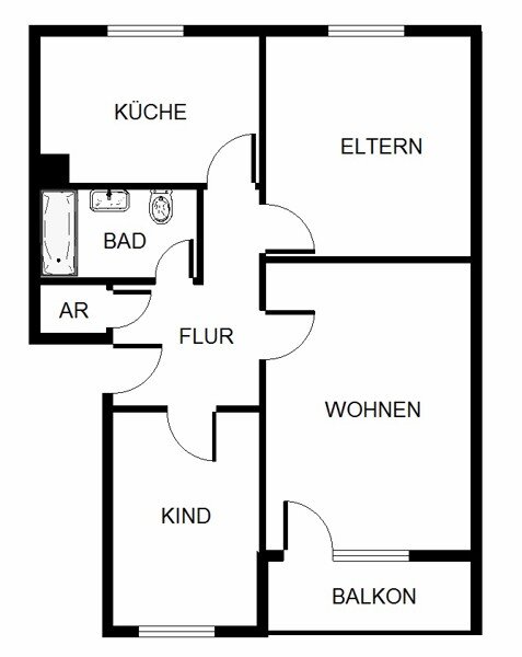 Wohnung zur Miete 580 € 3 Zimmer 70 m²<br/>Wohnfläche 2.<br/>Geschoss 28.01.2025<br/>Verfügbarkeit Innsbruckstr. 79 Brechten - Süd Dortmund 44339