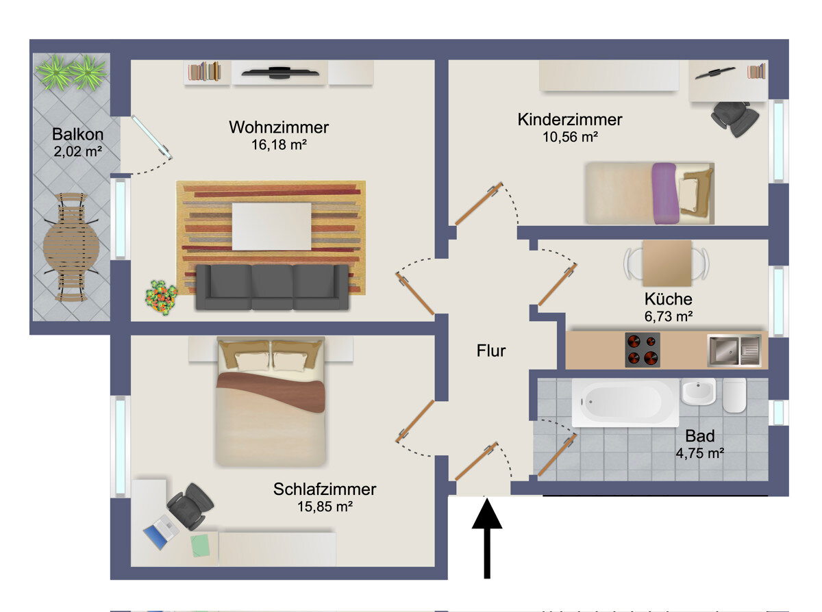 Wohnung zur Miete 347 € 3 Zimmer 57,9 m²<br/>Wohnfläche EG<br/>Geschoss Gossa Muldestausee / Gossa 06774