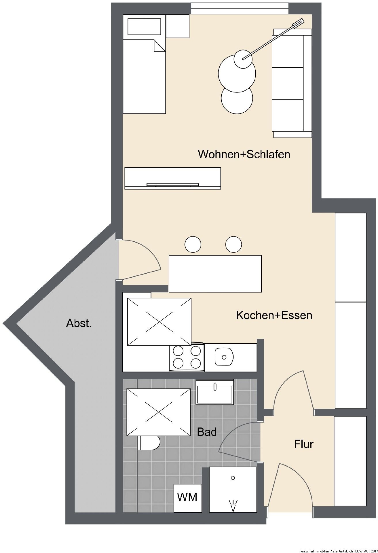 Wohnung zum Kauf 99.500 € 1 Zimmer 34,4 m²<br/>Wohnfläche Erbach Erbach 89155