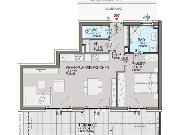Penthouse zum Kauf - Erstbezug 399.900 € 2 Zimmer 61,5 m² 2. Geschoss Straßgang Graz 8054