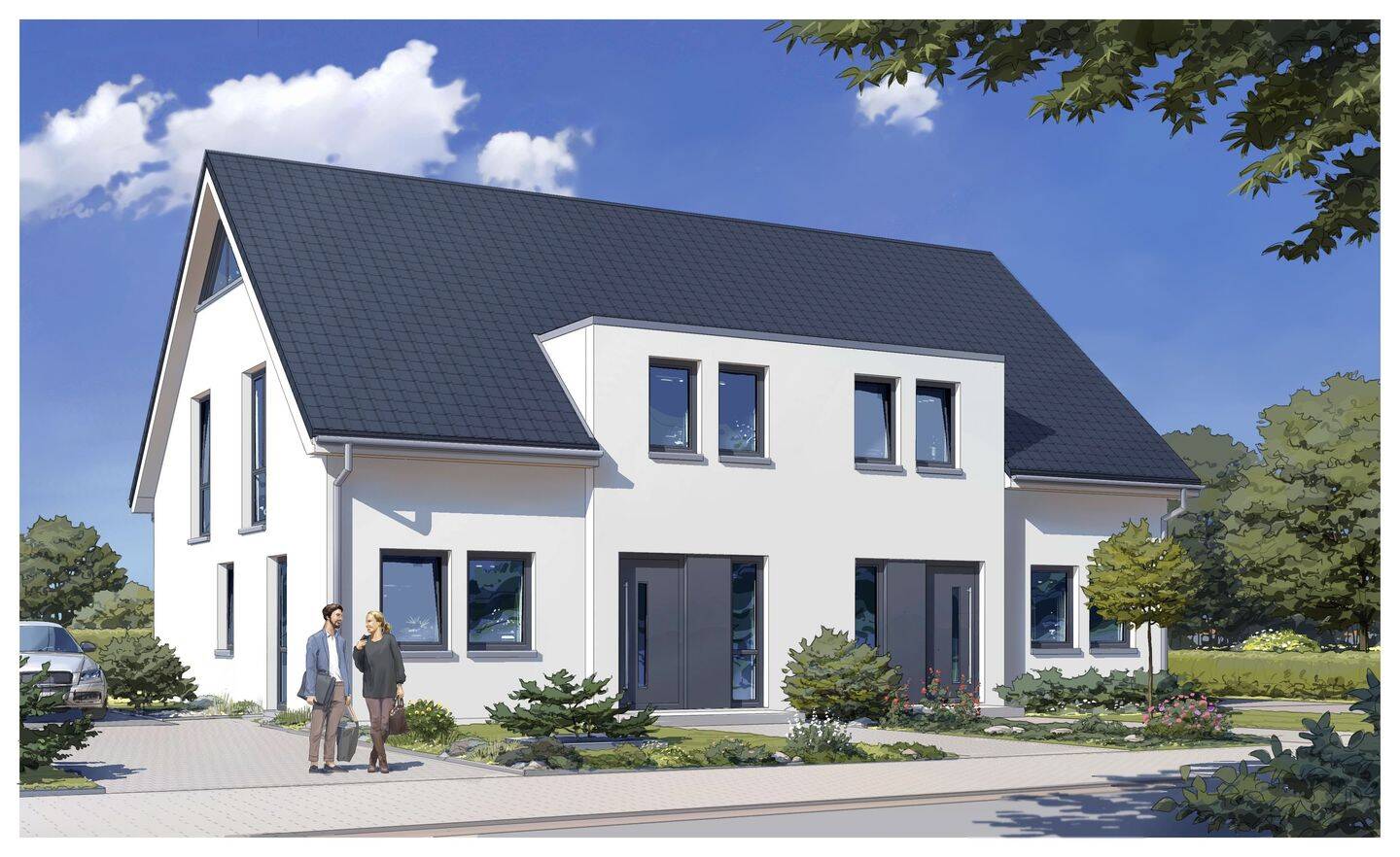 Immobilie in Langwedel - Moderne Doppelhäuser "ESPRIT (plus)" im Wacholderweg - bevorstehender Baubeginn - Bild 1