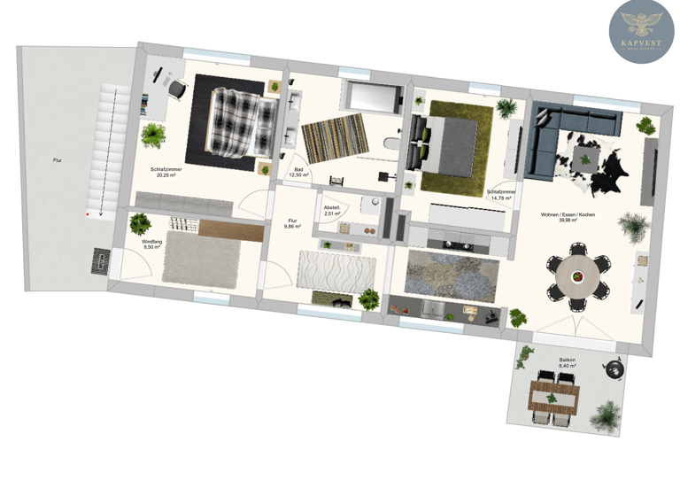 Wohnung zur Miete 1.081 € 3 Zimmer 114 m² Neukirchen Neuburg am Inn 94127