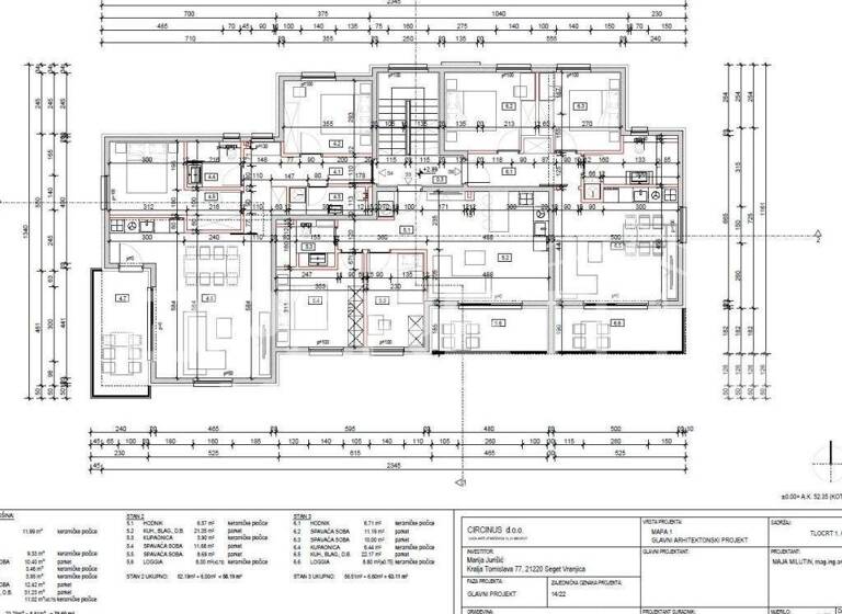 Wohnung zum Kauf 227.196 € 3 Zimmer 63 m² 1. Geschoss Okrug