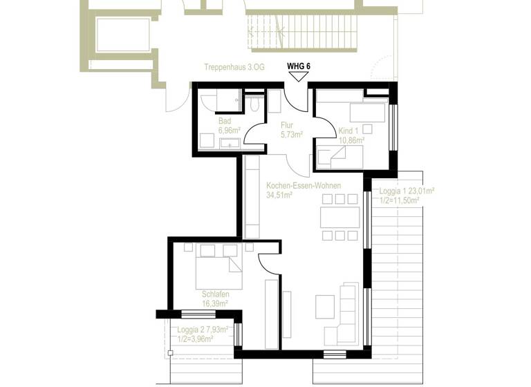 Wohnung zum Kauf provisionsfrei 630.000 € 3 Zimmer 89,9 m²<br/>Wohnfläche ab sofort<br/>Verfügbarkeit Müllerstr.19 Innenstadt Augsburg 86153
