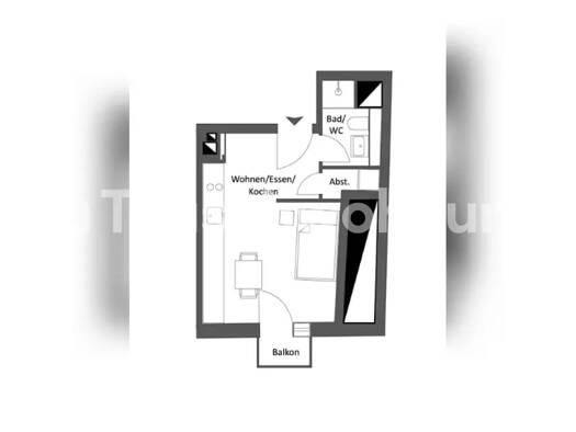 Studio zur Miete Tauschwohnung 792 € 1 Zimmer 25 m² Bad Cannstatt Stuttgart 70191