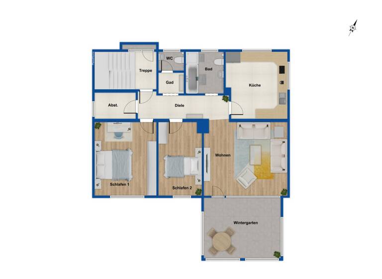 Wohnung zum Kauf 239.000 € 4 Zimmer 103,3 m²<br/>Wohnfläche 1.<br/>Geschoss Feuchtwangen Feuchtwangen 91555