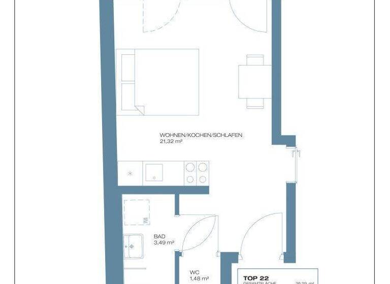 Wohnung zum Kauf provisionsfrei 483.600 € 2 Zimmer 49,3 m² 4. Geschoss Ruthnergasse Wien 1210