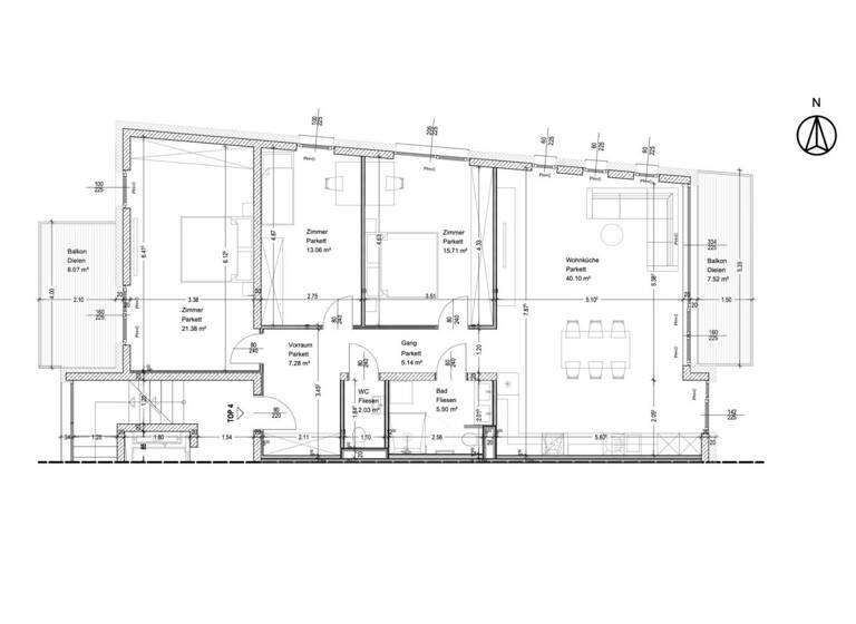 Wohnung zum Kauf - Erstbezug 1.500.000 € 4 Zimmer 114,5 m² 1. Geschoss Wien 1190