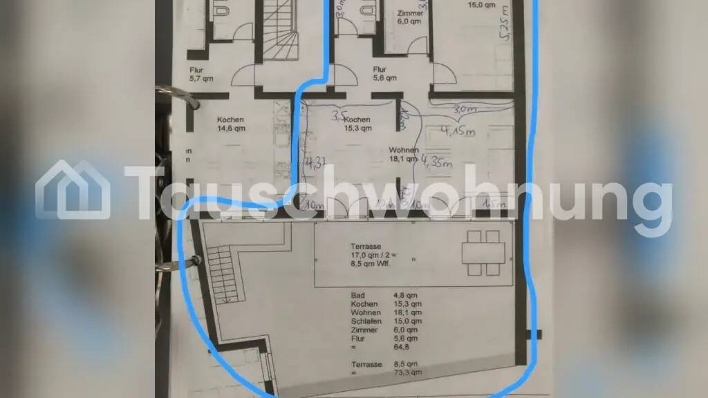 Wohnung zur Miete Tauschwohnung 1.440 € 3 Zimmer 73 m² Raderberg Köln 50968