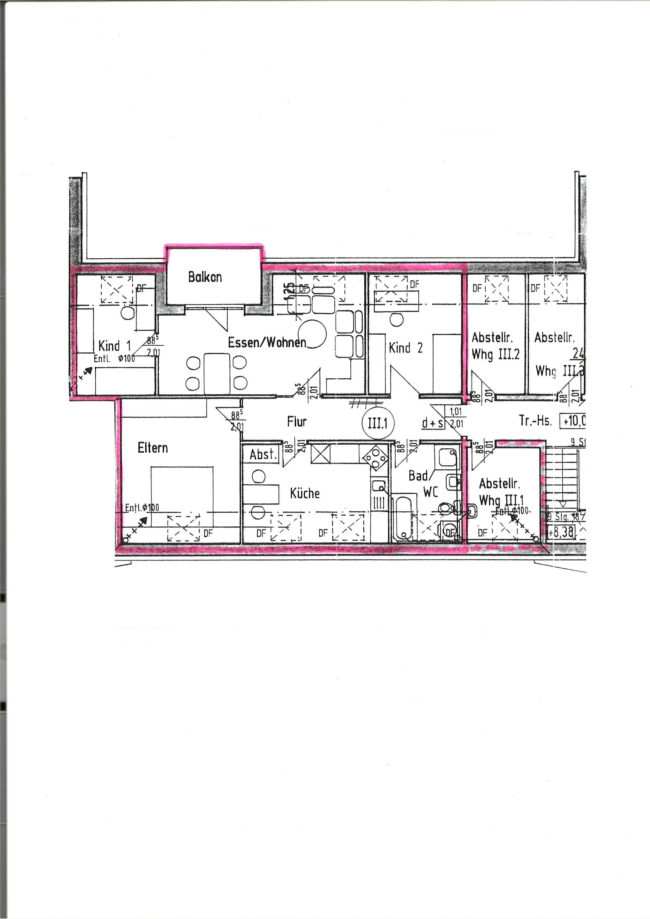 Wohnung zur Miete 556 € 4 Zimmer 83 m²<br/>Wohnfläche 3.<br/>Geschoss Fehrbelliner Straße 50 Rathenow Rathenow 14712