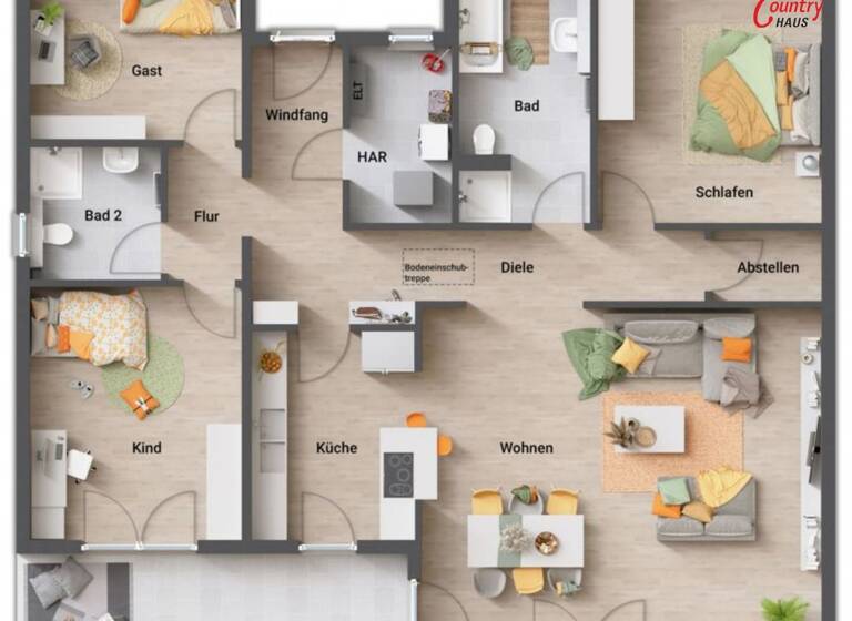 Bungalow zum Kauf provisionsfrei 482.845 € 5 Zimmer 127,1 m² 905 m² Grundstück Treia 24896