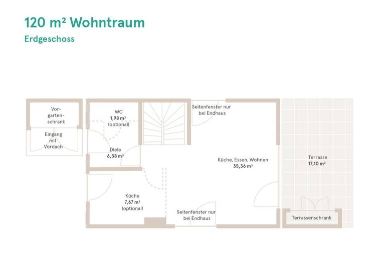 Reihenmittelhaus zum Kauf - Erstbezug provisionsfrei 359.990 € 3 Zimmer 120 m² 196 m² Grundstück frei ab sofort Neuwerkstraße 3 a Gehrden 30989