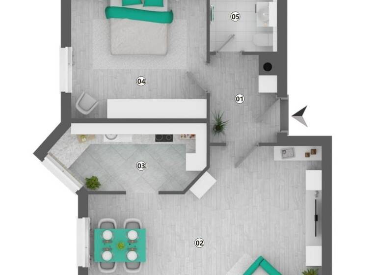 Wohnung zum Kauf 227.000 € 2,5 Zimmer 59 m² 2. Geschoss Wahlwies Stockach 78333