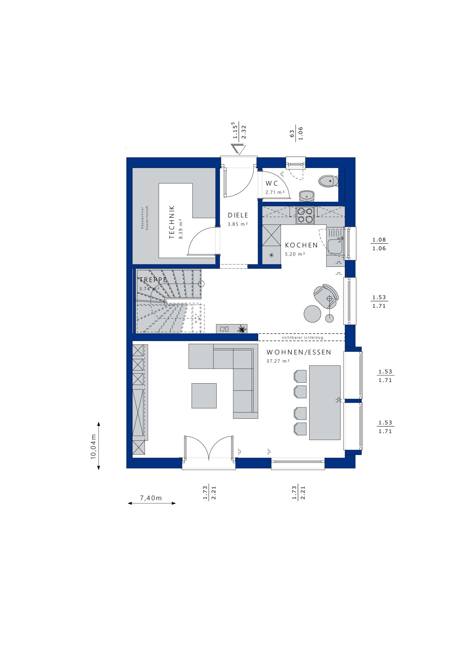 Doppelhaushälfte zum Kauf 498.970 € 5 Zimmer 125 m²<br/>Wohnfläche 633 m²<br/>Grundstück Herten - Mitte Herten 45699