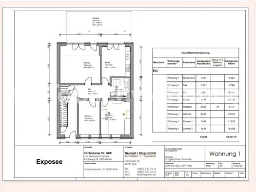 Wohnung zur Miete Tauschwohnung 1.800 € 3 Zimmer 93 m² EG Sülz Köln 50937