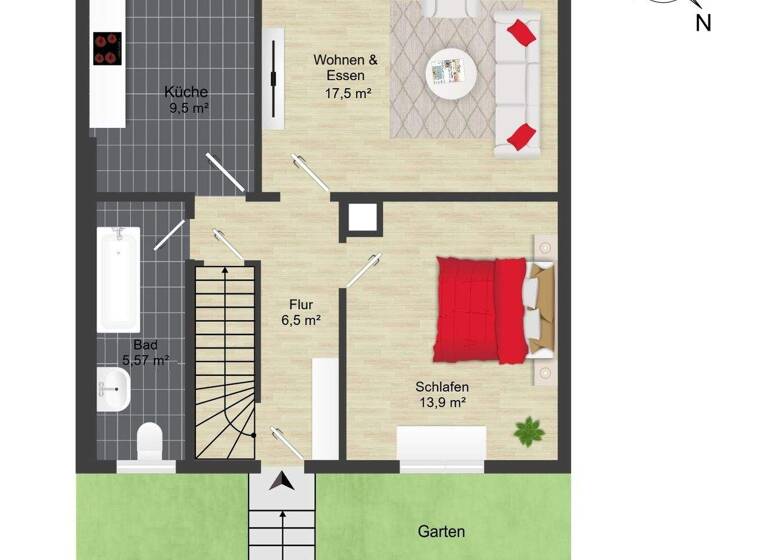 Doppelhaushälfte zum Kauf 80.000 € 5 Zimmer 83 m² 550 m² Grundstück Klein Wanzleben 39164