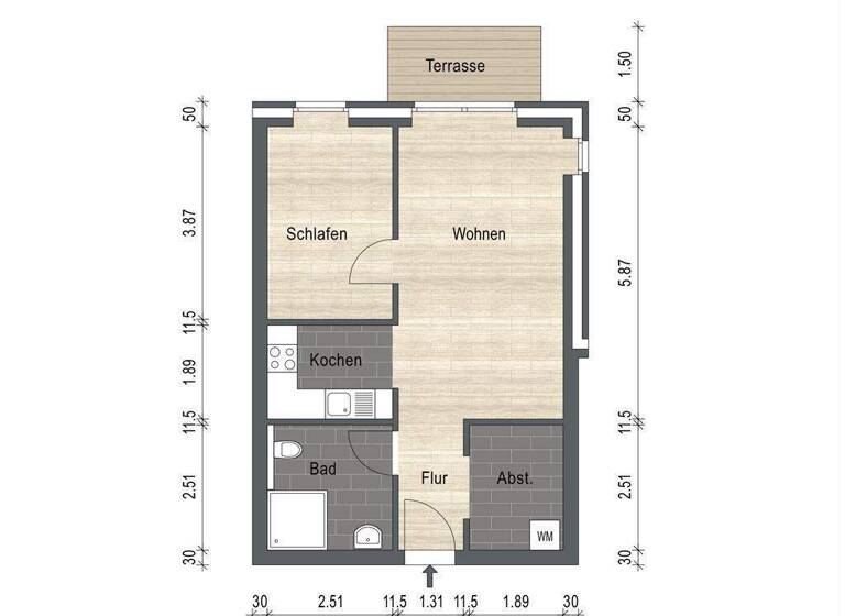 Wohnung zur Miete - Erstbezug 630 € 2 Zimmer 60,7 m² Heidmühle Schortens 26419