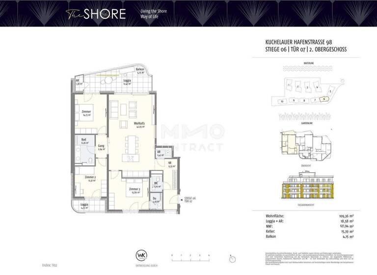 Wohnung zum Kauf - Erstbezug 890.000 € 4 Zimmer 109,2 m² 2. Geschoss Wien 1190