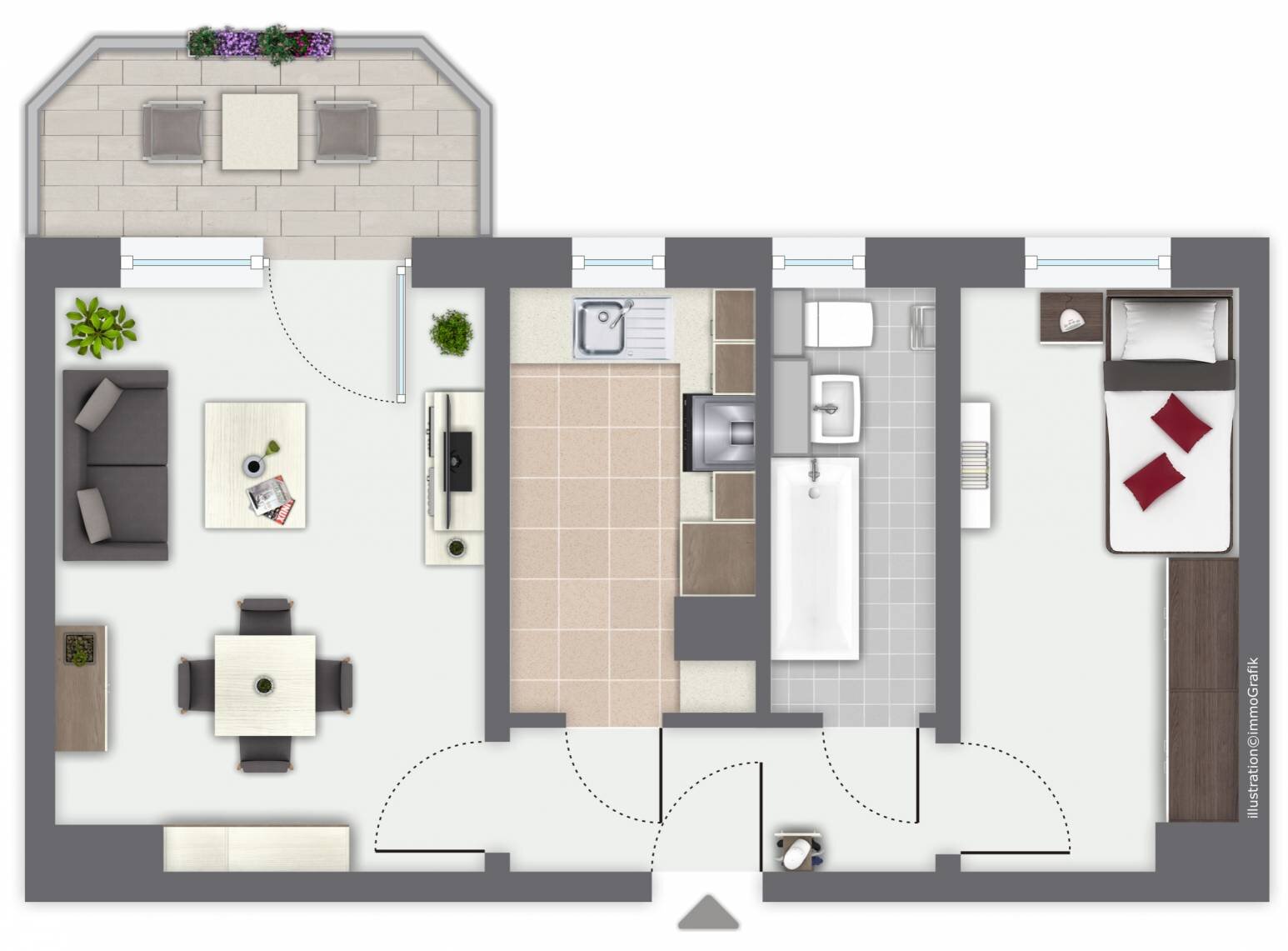 Wohnung zur Miete 253 € 2 Zimmer 42,8 m²<br/>Wohnfläche 3.<br/>Geschoss Keplerstraße 27 Siegmar 852 Chemnitz 09117