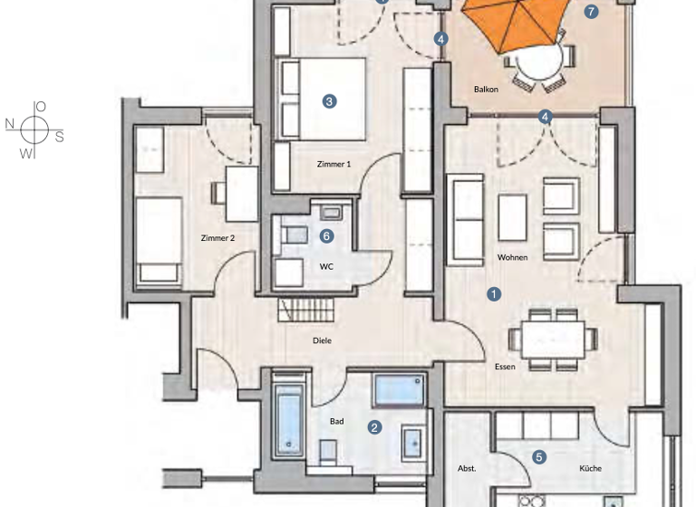 Wohnung zum Kauf 425.000 € 3 Zimmer 89 m² Kenzingen 79341