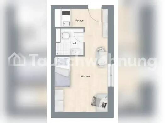Studio zur Miete Tauschwohnung 328 € 1 Zimmer 21 m² 1. Geschoss Südvorstadt-Ost Dresden 01069