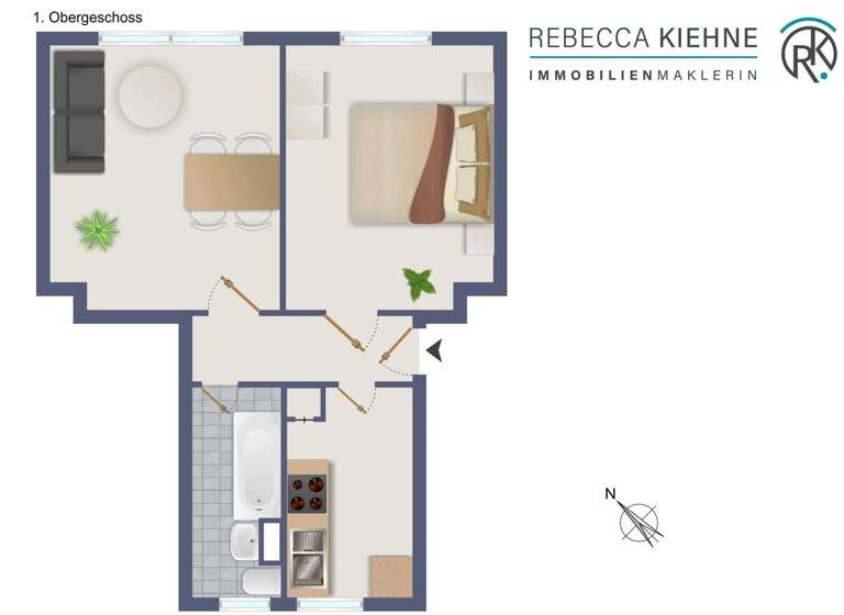 Wohnung zur Miete 300 € 2 Zimmer 47,4 m² 1. Geschoss Friedeburg Gerbstedt 06347