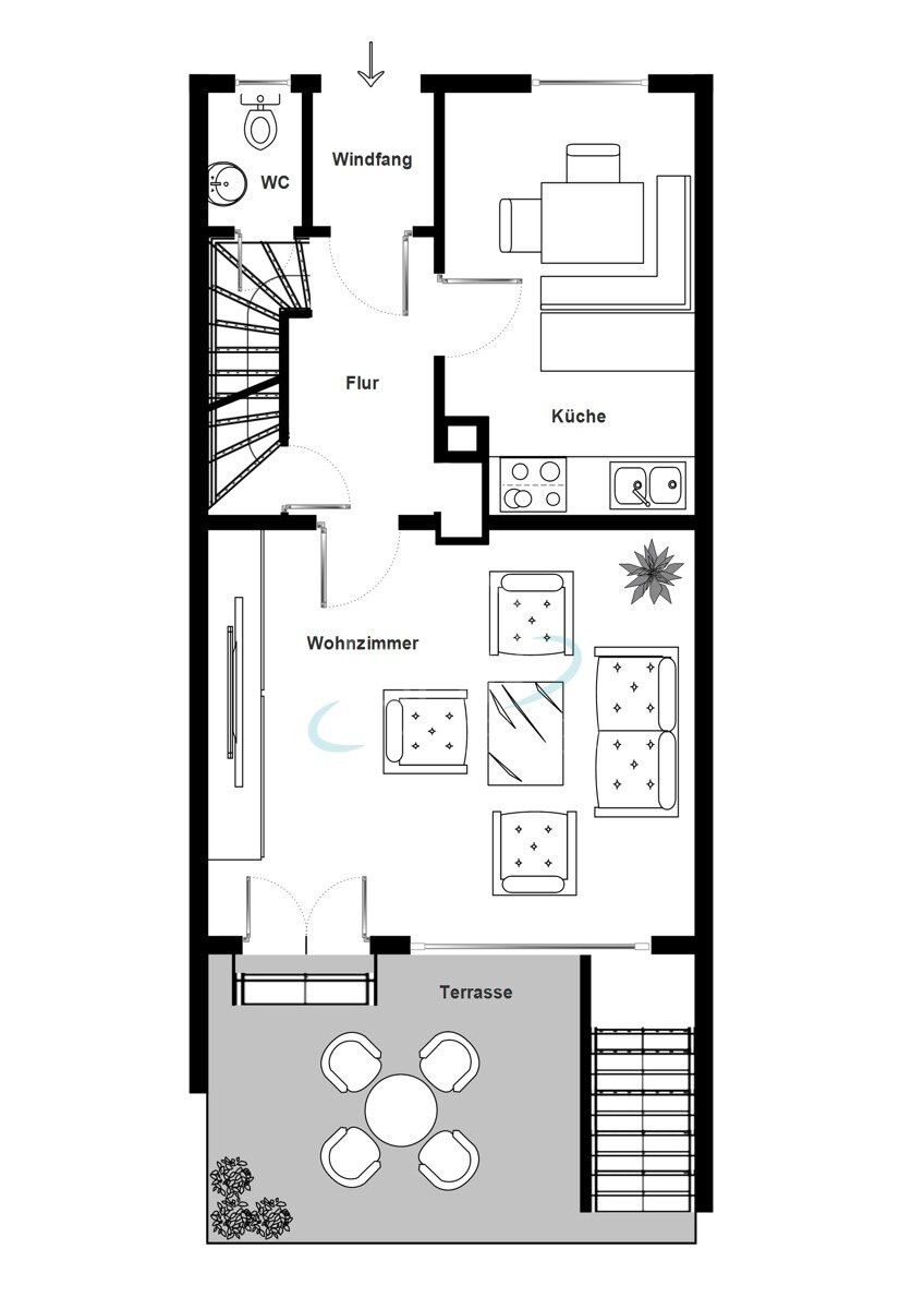 Reihenmittelhaus zum Kauf 229.000 € 5 Zimmer 98 m²<br/>Wohnfläche 187 m²<br/>Grundstück Kreuzäcker Schwäbisch Hall 74523