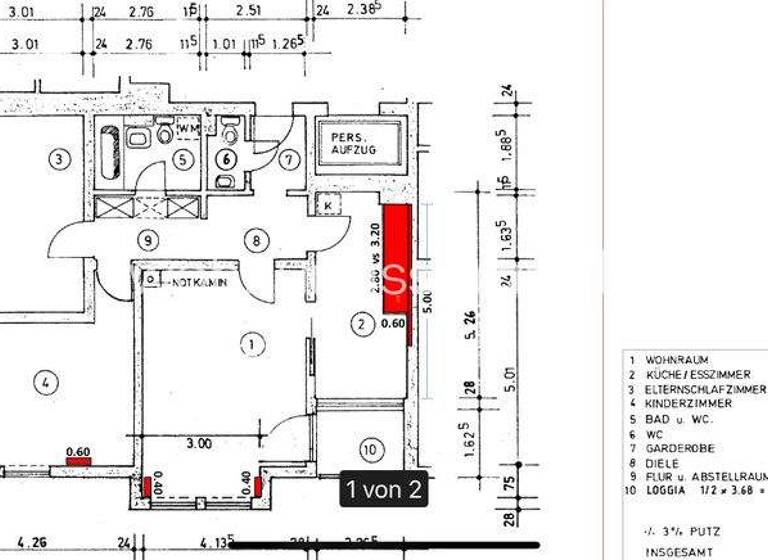 Wohnung zur Miete Tauschwohnung 1.405 € 3 Zimmer 85 m² 2. Geschoss Neuhausen-Nymphenburg München 80637