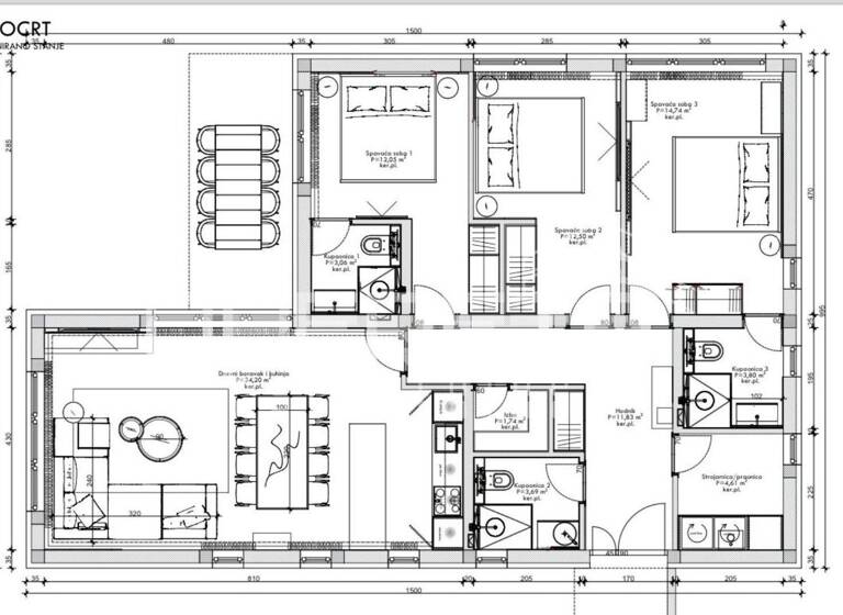 Haus zum Kauf 330.000 € 3 Zimmer 125 m² 500 m² Grundstück Smokovic Arbanasi do Crno