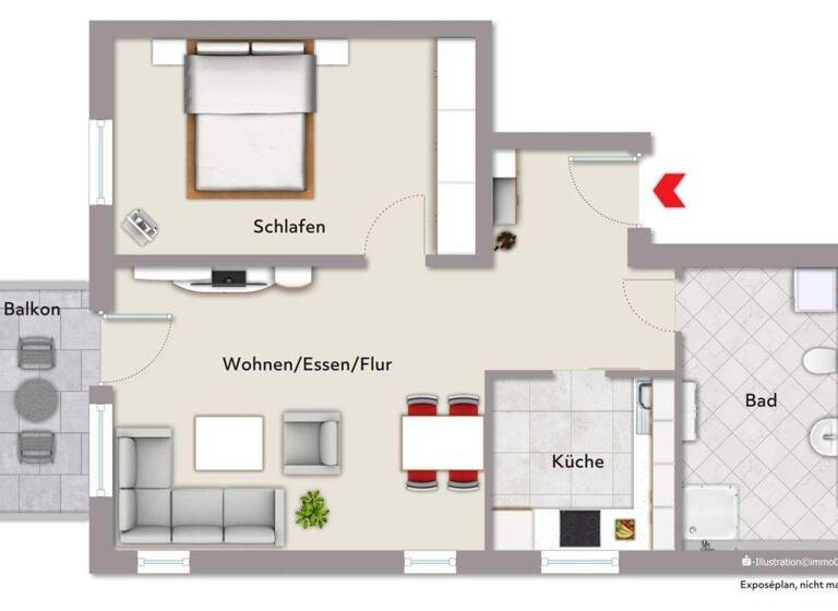 Wohnung zum Kauf provisionsfrei 219.000 € 2 Zimmer 65,9 m² 1. Geschoss Innenstadt-West Karlsruhe / Oberreut 76189