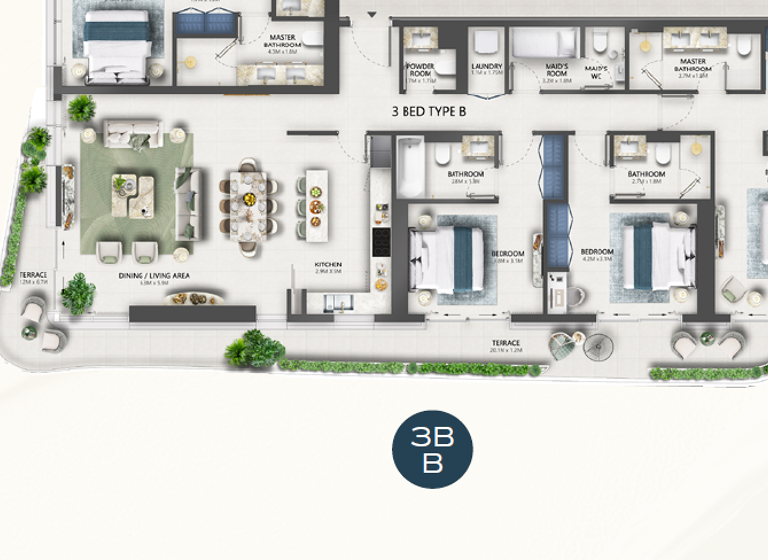 Wohnung zum Kauf provisionsfrei 1.809.450 € 4 Zimmer 162 m² Dubai