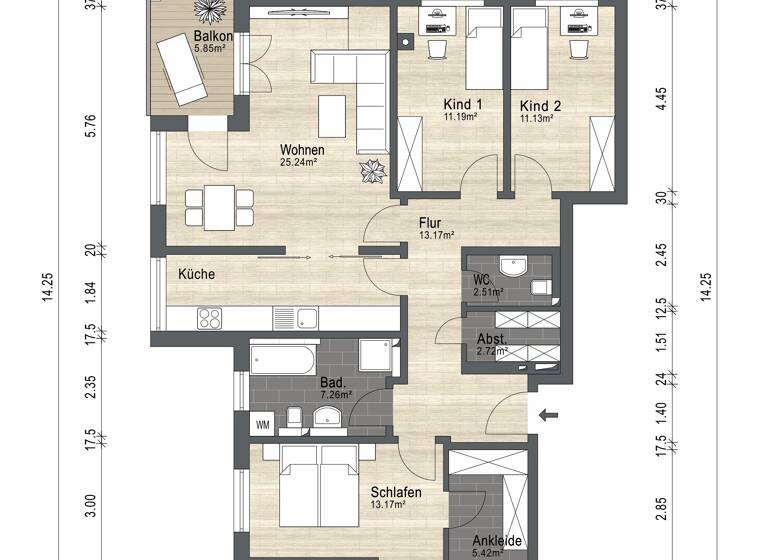 Wohnung zum Kauf 469.000 € 4 Zimmer 107 m²<br/>Wohnfläche 1.<br/>Geschoss Briesnitz Dresden 01157