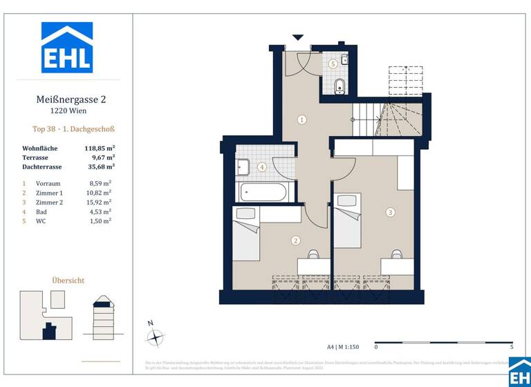 Wohnung zum Kauf - Erstbezug 836.070 € 4 Zimmer 118,9 m² Meißnergasse Wien 1220