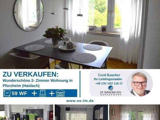 Wohnung zum Kauf 195.000 € 2 Zimmer 59,7 m² 3. Geschoss Buckenberg Pforzheim 75181
